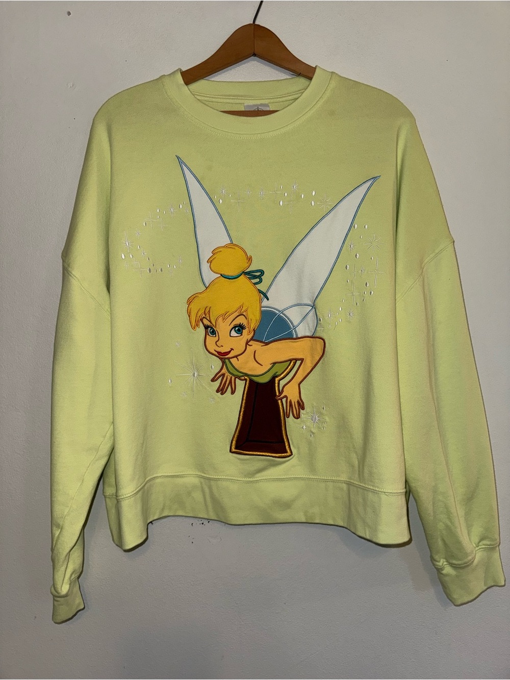 Disney Parks Tinkerbell Pull Over Embroidered Sweatshirt